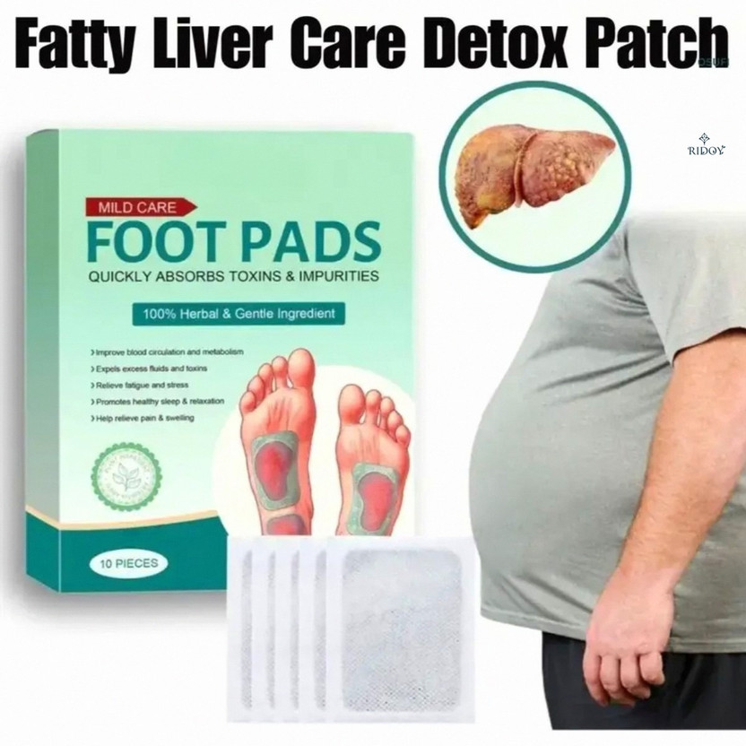 Ridoy Ginger Foot Pads | Non Invasive For Detox Aided Weight Management Plaster & Patch(10 Patches)