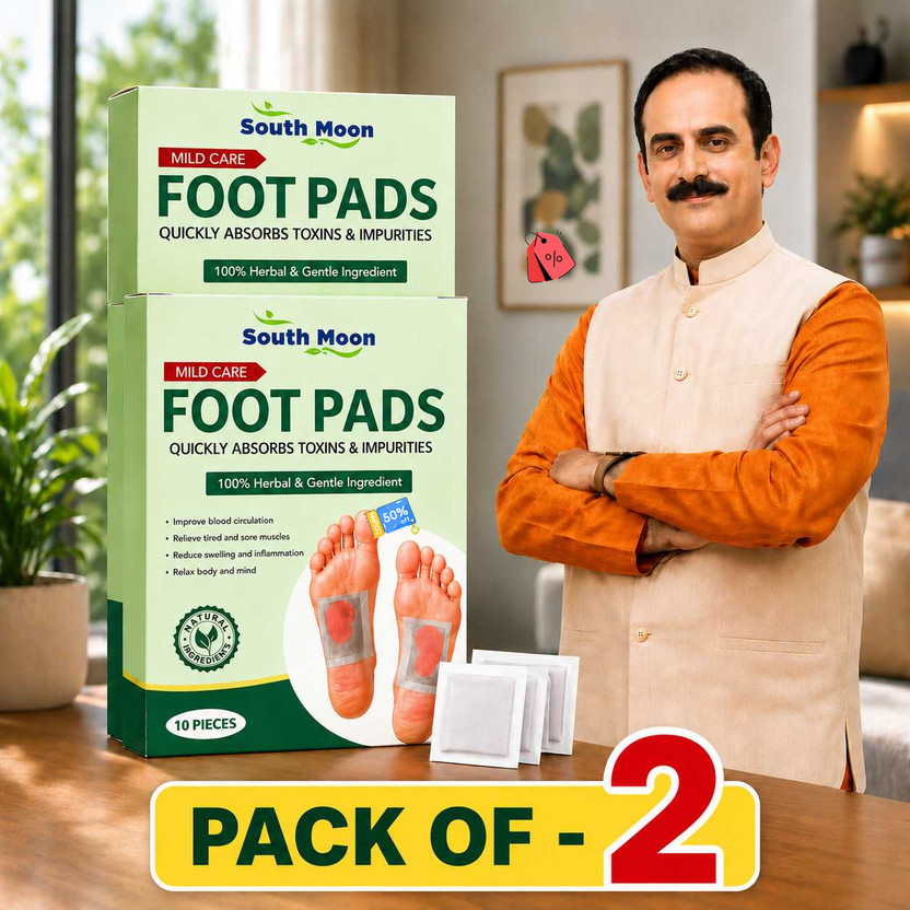 FLORIMYST South Moon Detox Foot Pad Wormwood Body Detoxing Patch Natural Plaster & Patch(20 x 1 Patches)