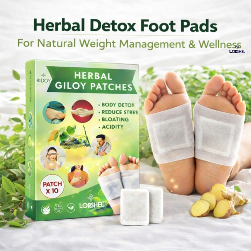 LORSHEL Foot Pads Detox | Complete Foot Detox & Wellness Care System - Ginger Footpads Plaster & Patch(10 Patches)