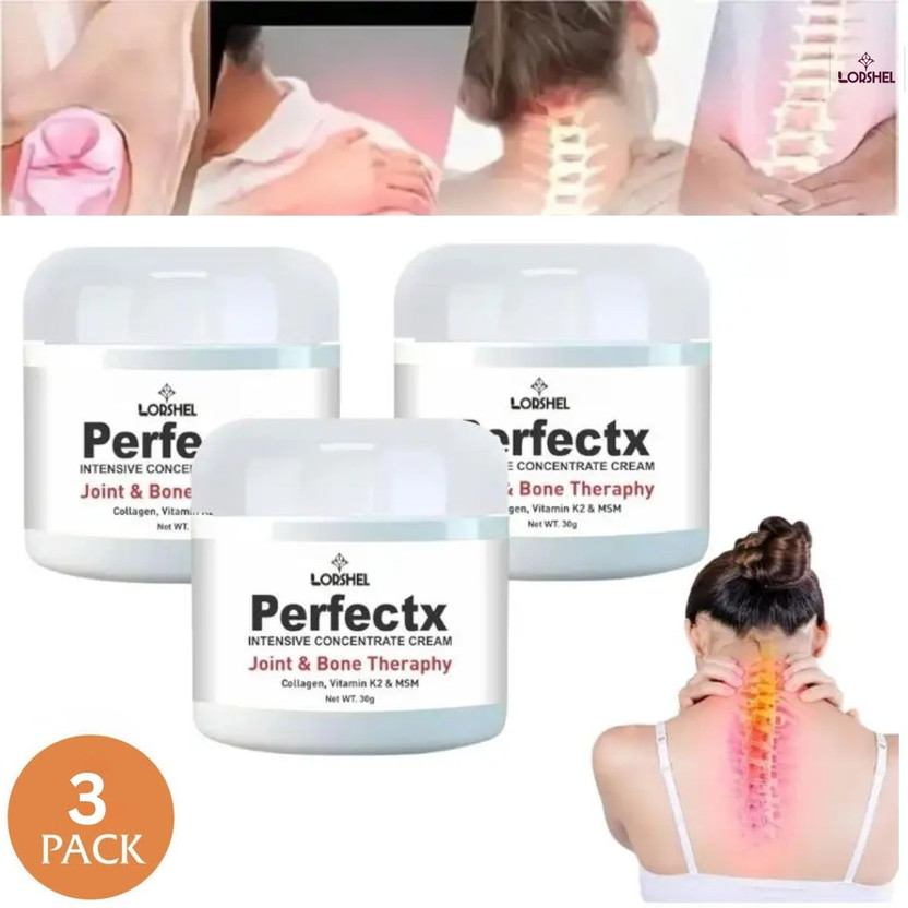 LORSHEL Perfectx Joint And Bone Treatment Cream - Joint & Bone Wellness for Collagen ... Cream(3 x 50 g)