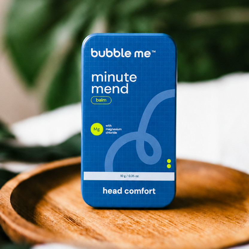 Bubble me Minute Mend Magnesium Balm 10g | Migraine Headache Relief | 2-Minute Reset Balm(10 g)