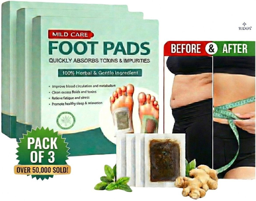 Sundhi Foot Pads | Relaxation & Sleep Support For Skin Impurity & Toxin Comfort Care Plaster & Patch(30 Patches)