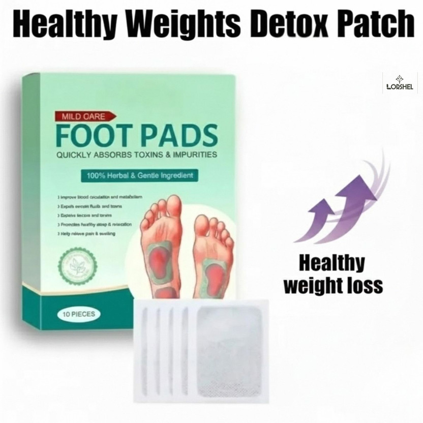 LORSHEL Foot Pads | Detox Foot Pads | Holistic Wellness For Visible Overnight Results Plaster & Patch(10 Patches)