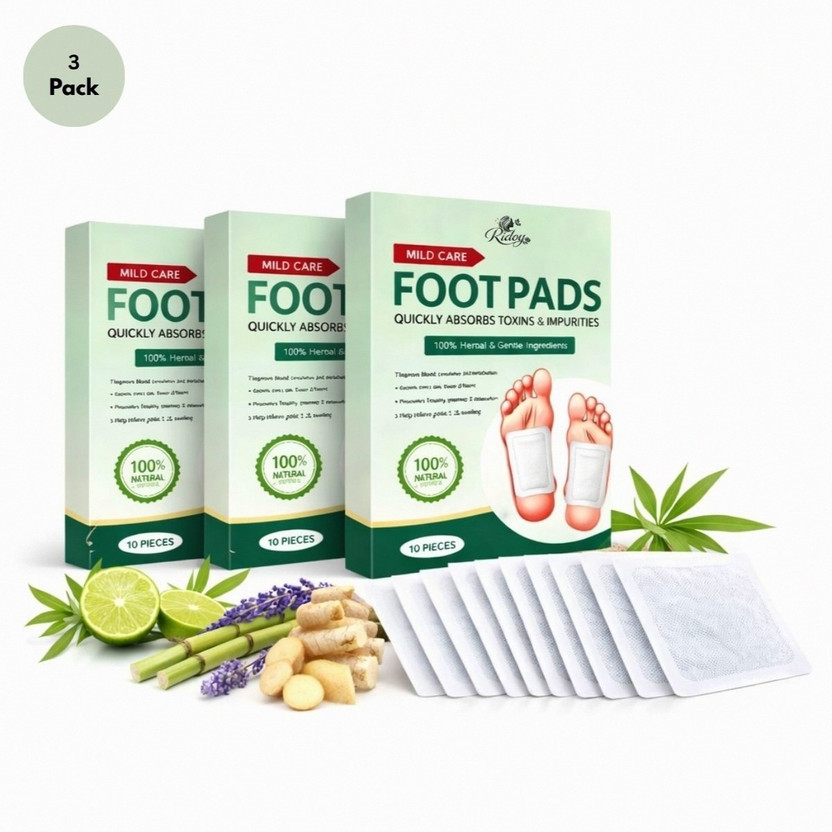 Ridoy Foot Pads Detox | lavender infused pads - non sticky residue pads sleep support Plaster & Patch(3 x 10 Patches)