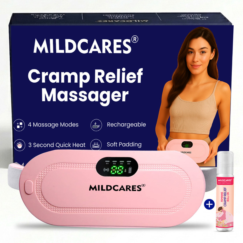 Mildcares Period Pain Relief Massager | Rechargeable Heating Pad Belt Menstrual Cramp Belt Plaster & Patch(1 Units)