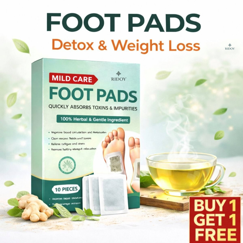 Ridoy Food Pad | Ultra Comfort Ginger Footpads Version - Ginger Infused Foot Pads Plaster & Patch(10 Patches)
