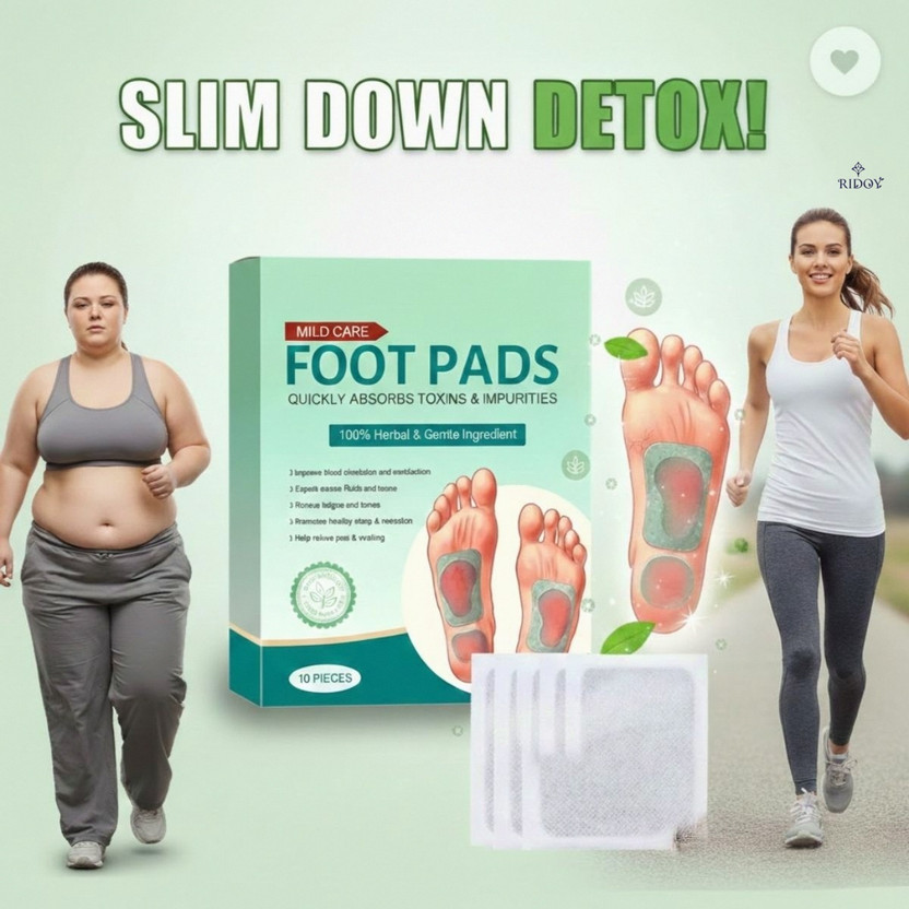 Ridoy Foot Pads | Foot Pads Weight Loss | Weight Loss Support For Deep Foot Detox Bene Plaster & Patch(10 Patches)