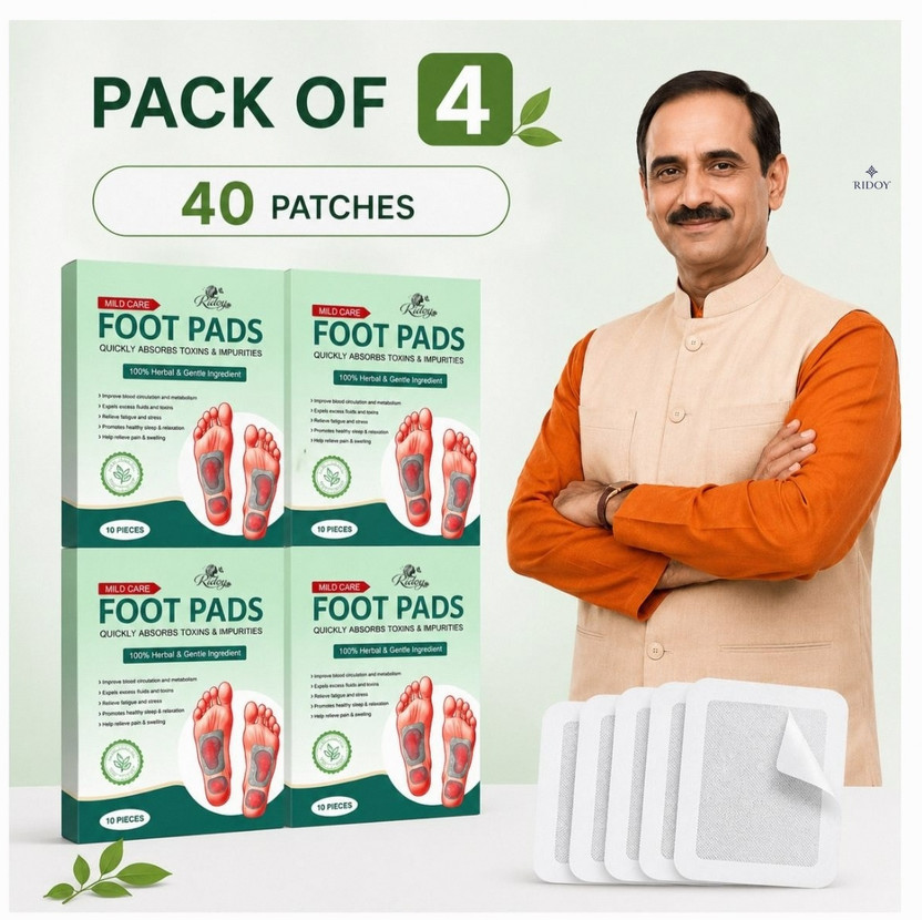 Ridoy Traditional Foot Pads | Intensive Foot Detox & Relaxation Support System for Plaster & Patch(4 x 10 Patches)