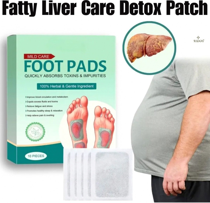 Ridoy Foot Pads | Ginger Foot Pad | Holistic Wellness For Body Cleansing and Renewal Plaster & Patch(10 Patches)