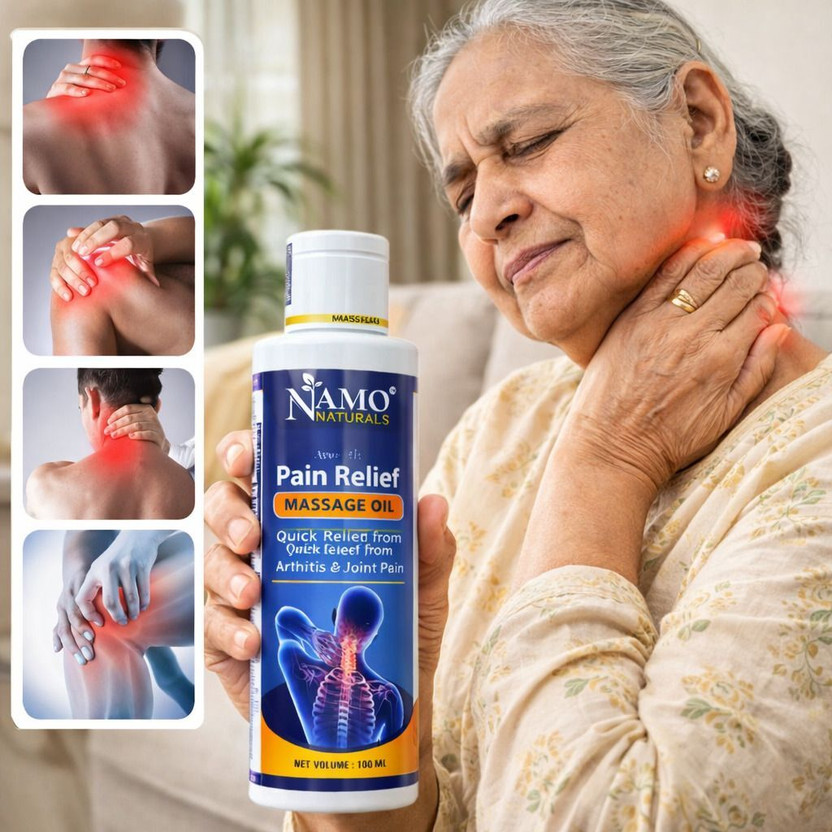 namo naturals Ayurvedic Pain Fast Relief Oil for Joint Knee Back Muscle Pain Fast Relief 100ml Liquid(100 ml)