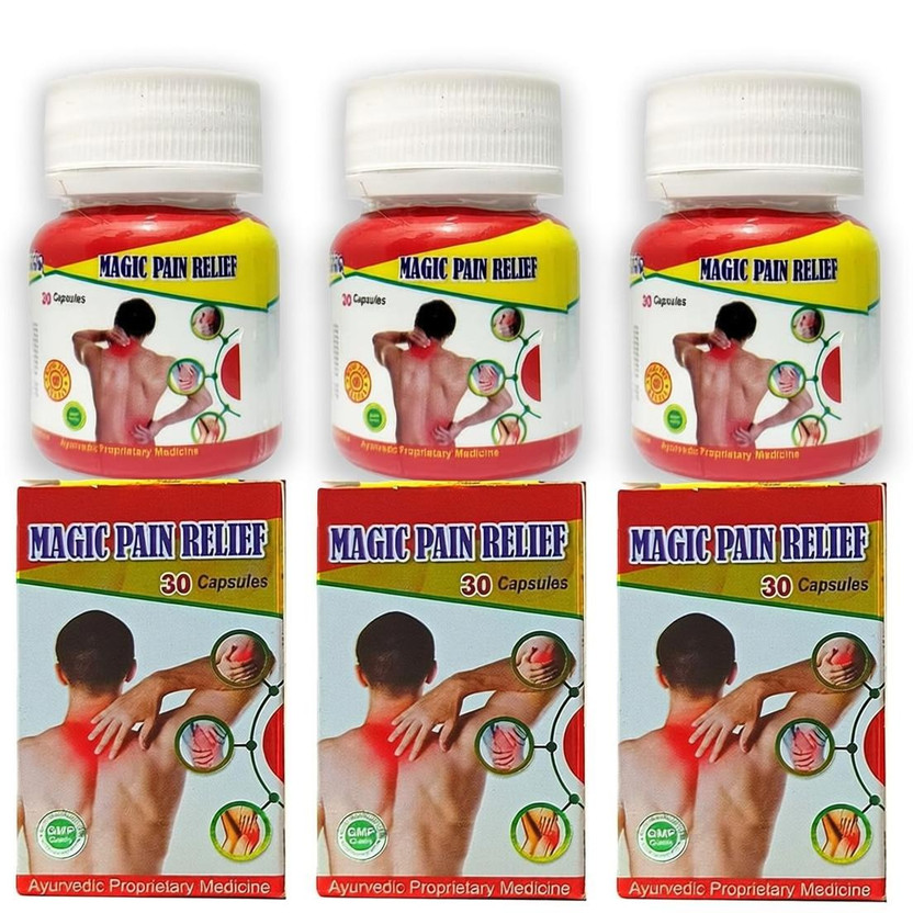 vitaherbal Ayurvedic Magic Pain Relief Capsule For Joint pain (Pack of 3) Capsules(3 x 40 Units)