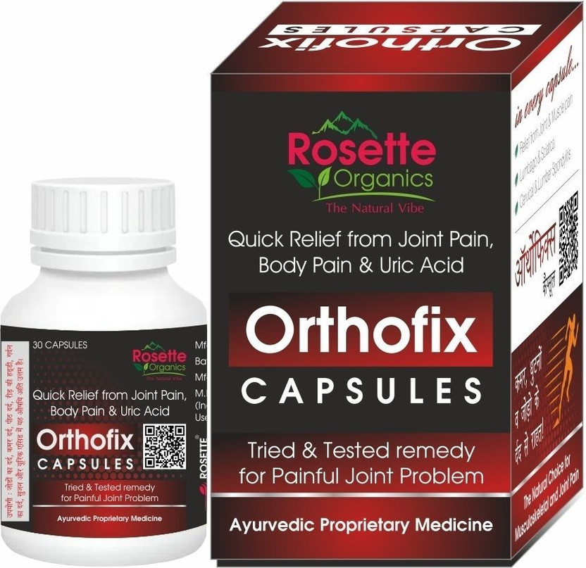 rosette organics Orthofix Quick Pain Relief Capsules, Knee, Joint & Muscle Pain, Body Pain Relief Capsules(30 Units)