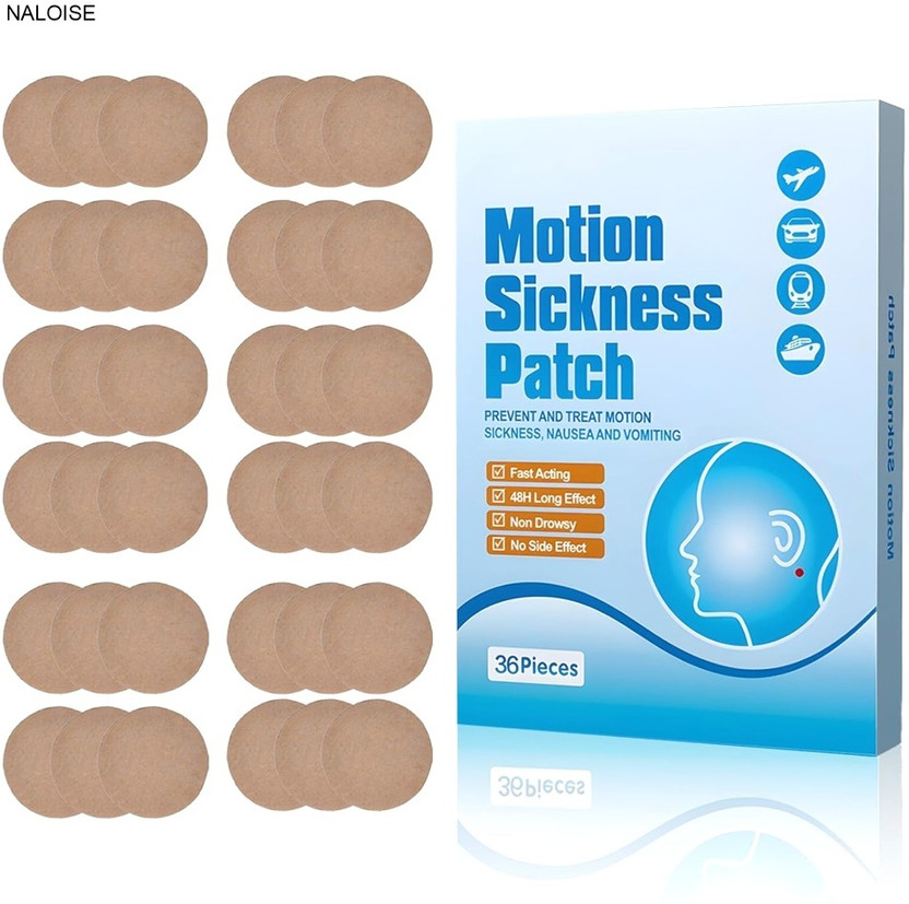 NALOISE Motion Sickness Patches For Boats | Motion Sickness Patches Buy Online Plaster & Patch(36 Patches)