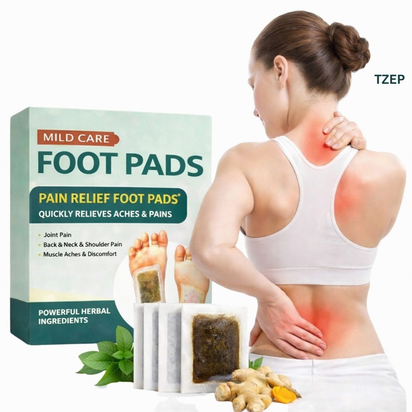 TZEP Foot Pads | Gentle Sleep Aid Formula For Soothing Tired Skin Relief Plaster & Patch(10 Patches)