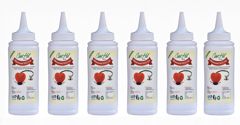 CareHut Ultrasound gel for therapeutic use / ECG Gel for Electrocardiography & Physiotherapy Ultrasound Machine 250 ML X 6 Gel(6 x 250 ml)