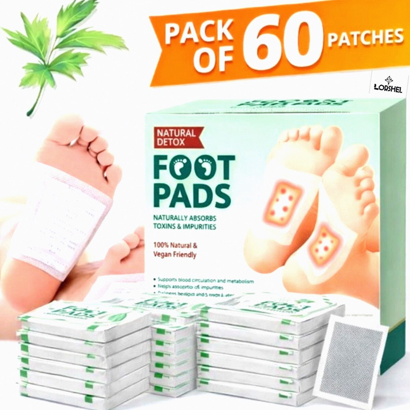 LORSHEL Foot Pads | Pro Foot Wellness Series - Overnight Foot Renewal Support For Soothi Plaster & Patch(6 x 10 Patches)