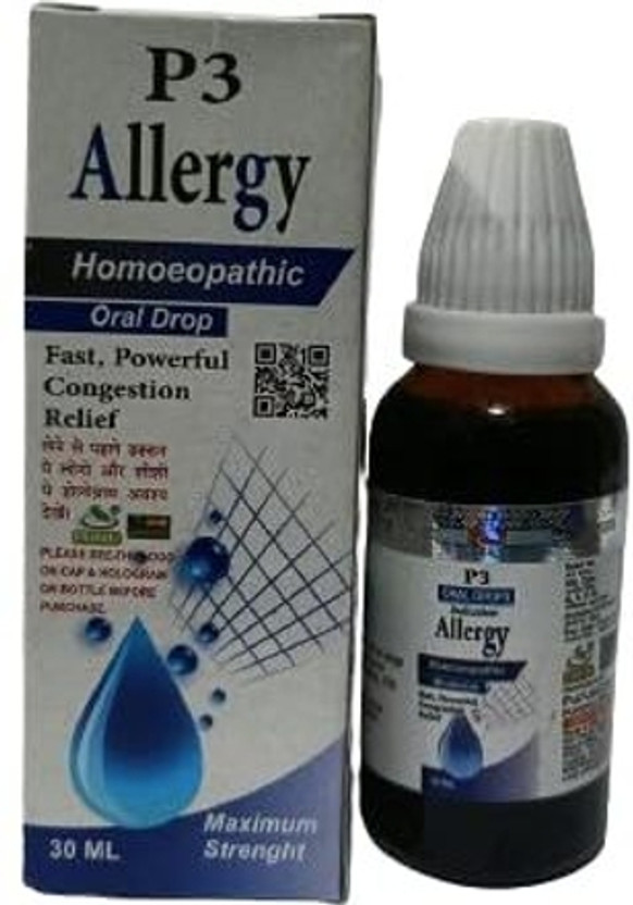 Purusottam Homeo Bikash Laboratory PHBL P3 Allergy Drops for Fast, Powerful Congestion Relief (Pack of 2) Liquid(2 x 30 ml)