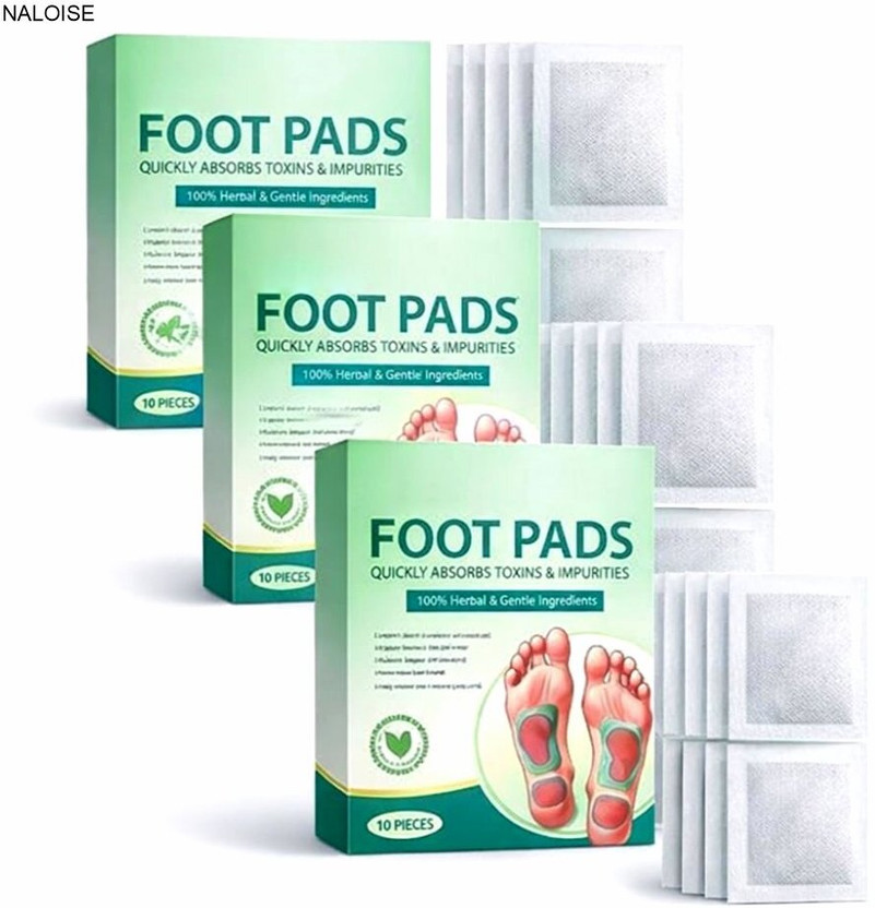 NALOISE Buy Detox Foot Pads Online Odor Control Ginger Foot Pads Foot Care (Pack of 3) Plaster & Patch(3 x 10 Patches)