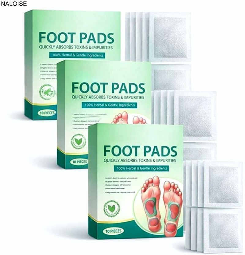 NALOISE Buy Detox Foot Pads Online Foot Detox Patch Stress Relief Foot Care (Pack of 3) Plaster & Patch(3 x 10 Patches)
