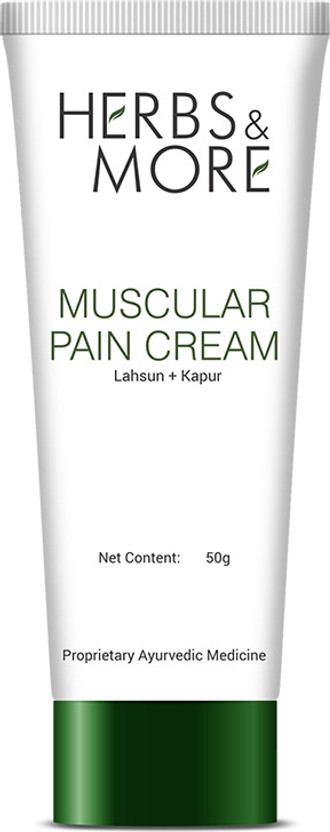 HERBS & MORE MUSCULAR PAIN CREAM Lahsun + Kapur | Fast Relief | All In One Pain Solution Cream(50 g)
