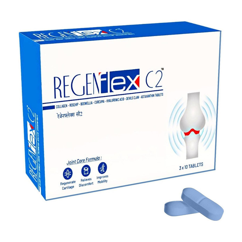 Regenflex Regenflex c2 Regenflex C2_30 Joint Support Supplement,Type 2 collagen with 6 plant extract Tablets(3 x 10 Units) - Flipkart Deal