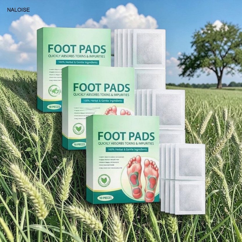 NALOISE Ginger Detox Foot Pads Toxin Removal Buy Detox Foot Patches Online (Pack of 3) Plaster & Patch(3 x 10 Patches)