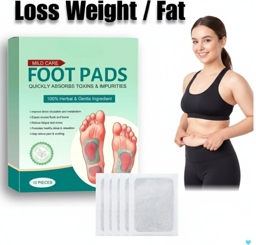 Pink Square Food Pads Weight Loss | Bamboo Vinegar Pads Secure For Stress Relief Plaster & Patch(10 x 1 Patches)
