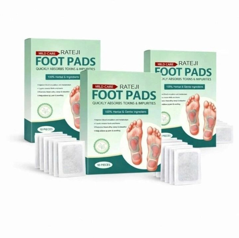 RATEJI Foot Pads | Foot Pads Pain Relief | Belly Fat Reduction Aid For Gentle Overnight Plaster & Patch(3 x 10 Patches)