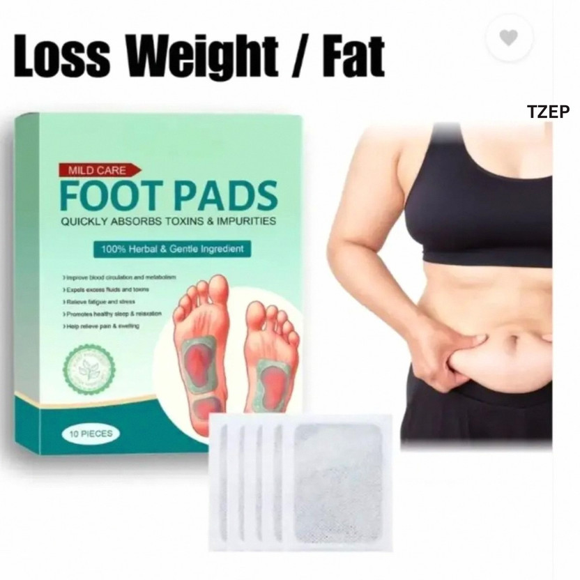 TZEP Detox Foot Pads | Natural Sleep Support For Uneven Skin Tone Comfort Support Plaster & Patch(10 Patches)