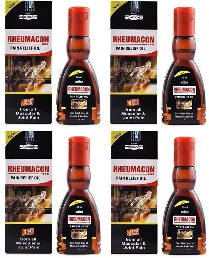 HAPDCO Rheumacon Pain Relief Oil Liquid(4 x 60 ml)