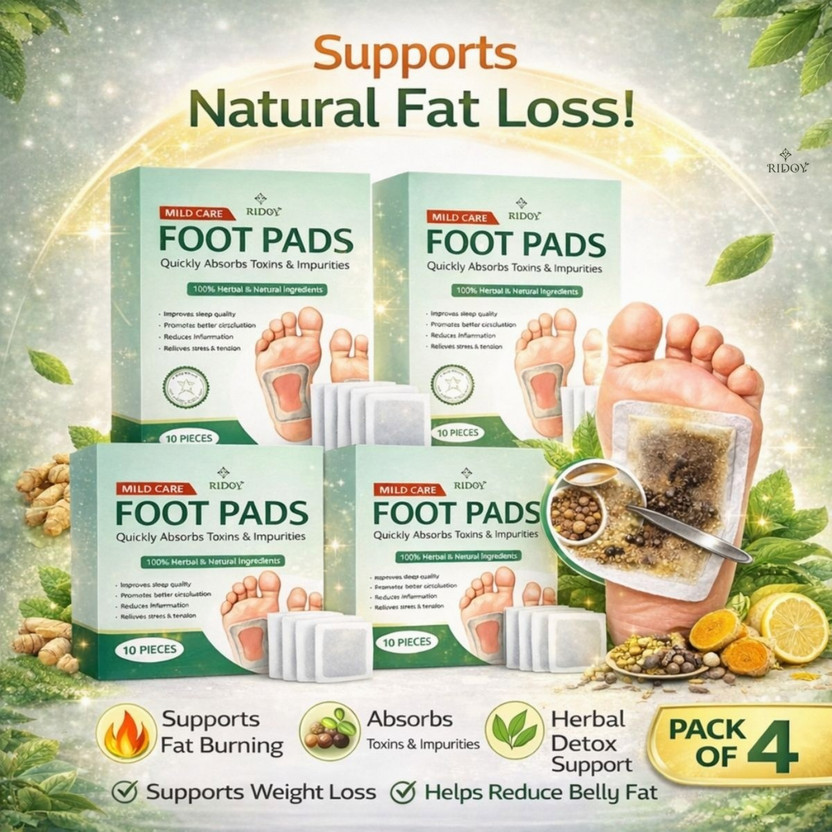 Ridoy Foot Pads | Premium Edition - Relaxing Sleep Support For Lymph Impurity & Toxin Plaster & Patch(4 x 10 Patches)