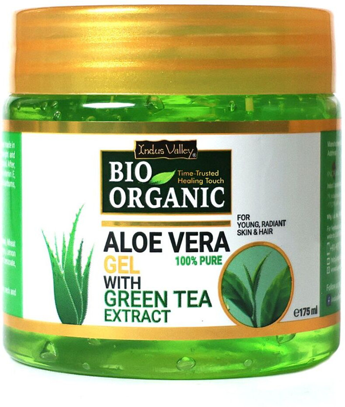 Indus Valley 100% Bio Organic Aloe Vera Gel For Skin Acne, Scars, Dark spots Face & Hair Care(175 ml)