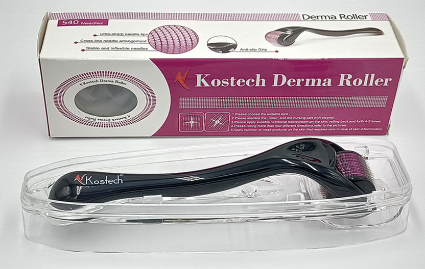 Kostech Derma Roller 0.5mm with 540 Titanium Needles For Anti-aging, Anti-wrinkle, Acne Scar Removal(100 g)