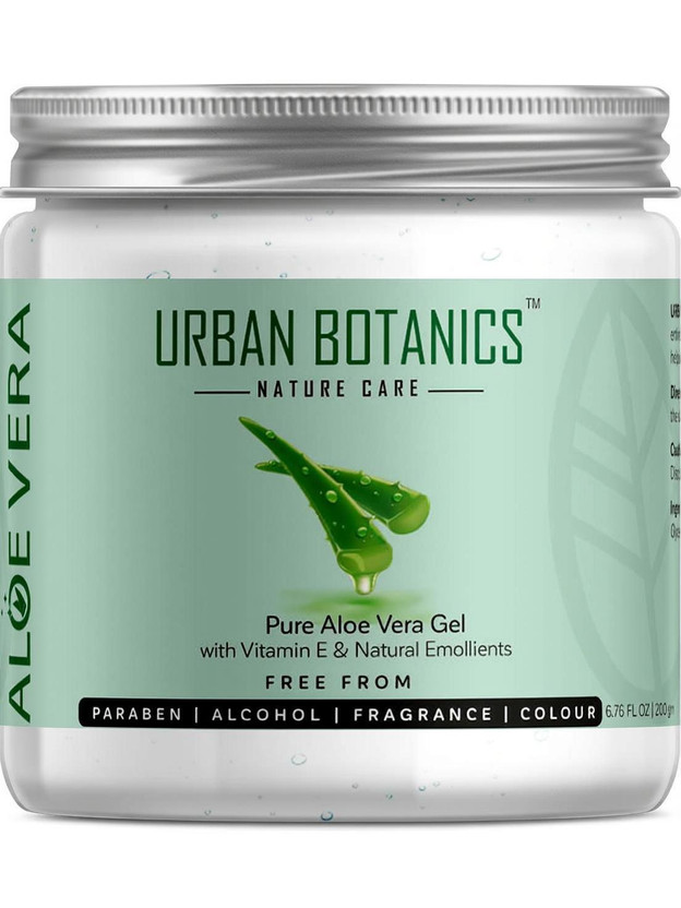 UrbanBotanics Pure Aloe Vera Gel For Skin & Hair With Vitamin E & Natural Emollients (Sulphate/Paraben Free)(200 g)