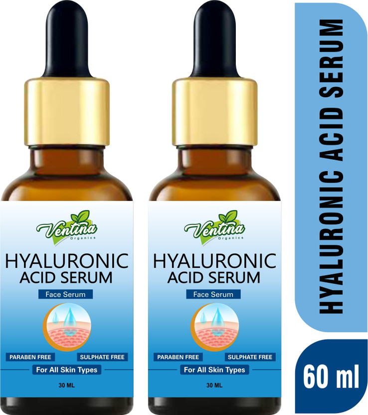 Ventina Organics 2% Hyaluronic Acid Serum for Face - Serum For Glowing Skin & Intense Hydration(60 ml)