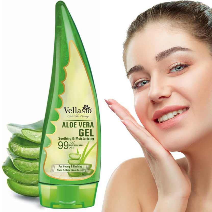 vellasio 100% Pure Aloe Vera Gel for glowing Face, Skin & Hair(100 g)