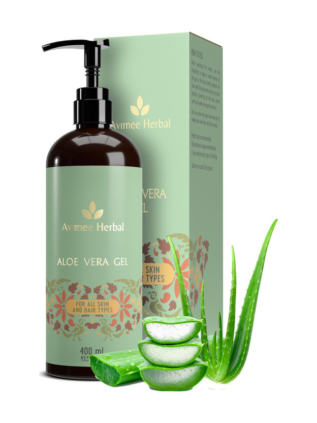 Avimee Herbal Aloe Vera Gel, 99% Pure, For Intense Moisturisation & Acne Free Skin(400 ml)
