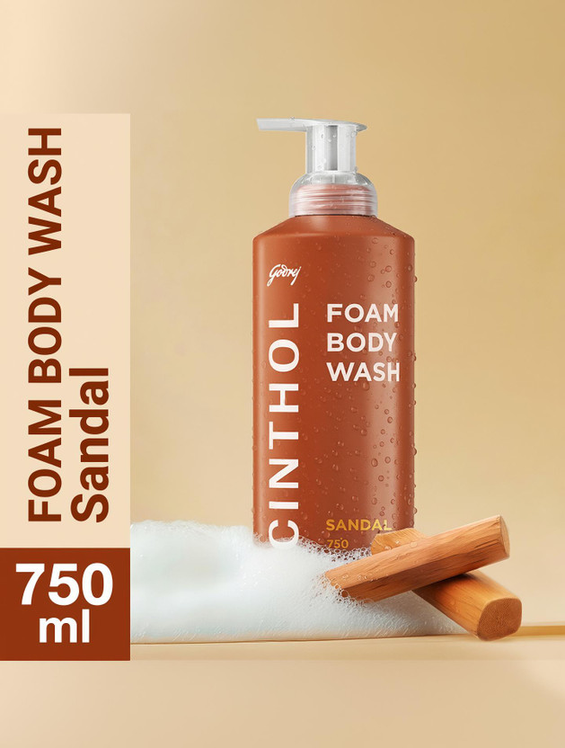 CINTHOL Sandal Foaming Body Wash, Glycerin Shower Gel(750 ml)