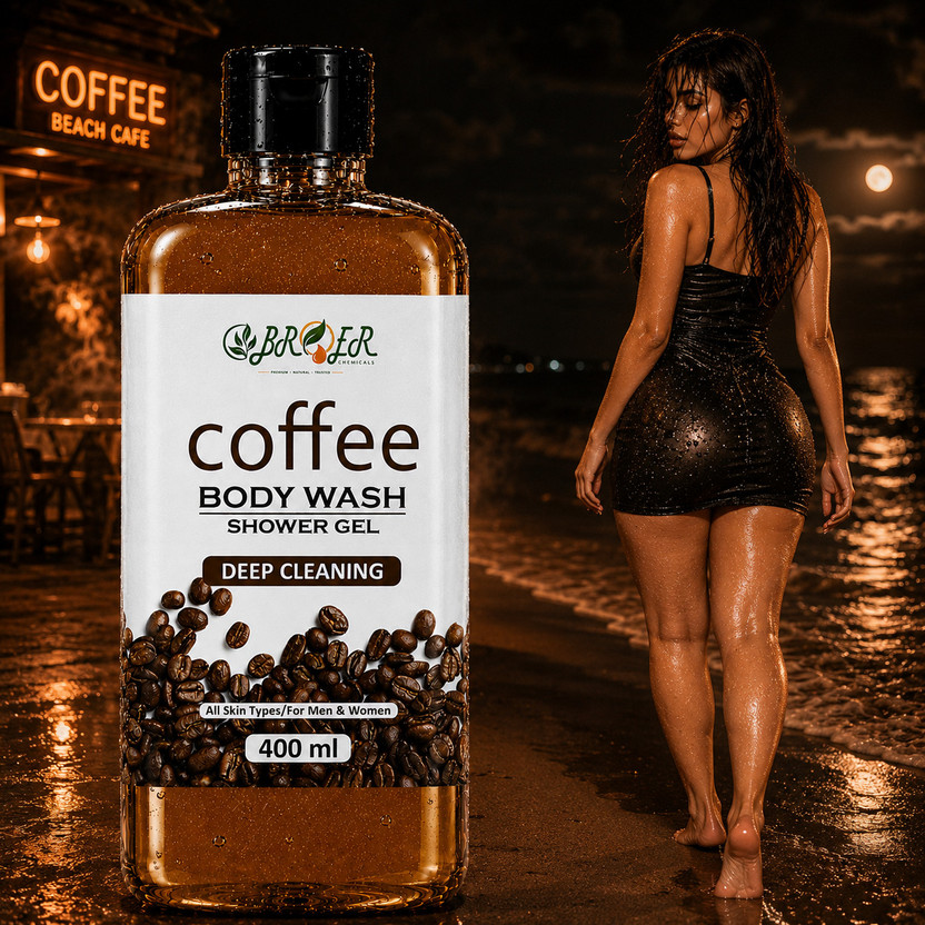 BROER Deep Cleansing Coffee Body Wash for Soft Healthy and Fresh Skin Daliy Shower Gel(400 ml)