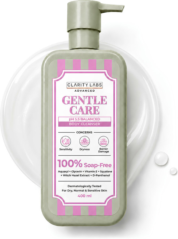 ClarityLabs Gentle Care Body Cleanser | 100% Soap Free | Body Wash | For All Skin Type(400 ml)