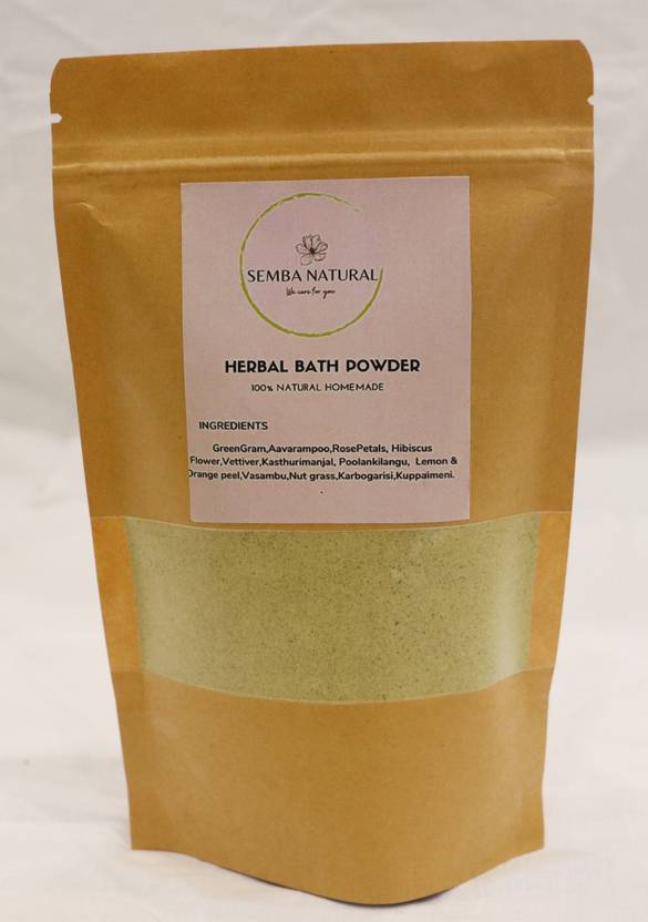 SEMBA NATURAL 100 Natural Herbal Bath Powder with 15 Herbs (Nalangu