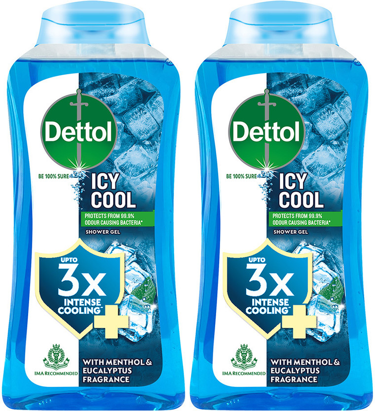Dettol Body Wash and shower Gel, Cool(2 x 250 ml)