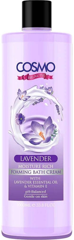 COSMO Designs Beaute Foaming Bath Cream Lavender | Moisture Rich(1000 ml)