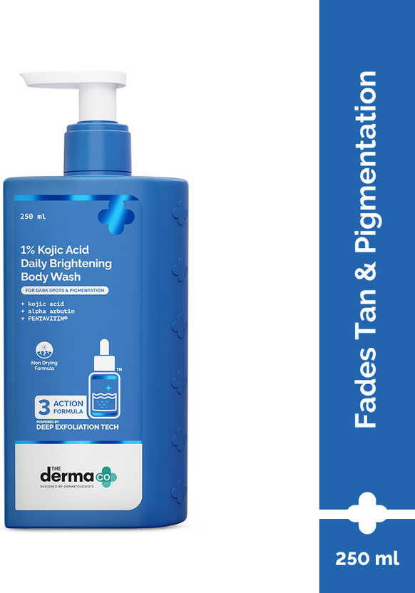 The Derma Co 1% Kojic Acid Daily Brightening Body Wash with Alpha Arbutin For Pigmentation(250 ml)