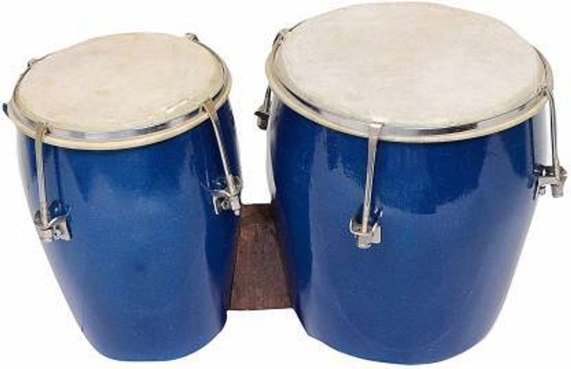 BAKHE HUB 2 Bongo Blue Steel, Bronze Bongo(15 cm)