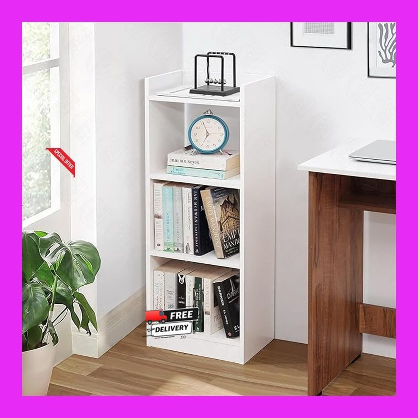 PULVISH ENTERPRISES Engineered Wood Open Book Shelf(Finish Color - Whitw, DIY(Do-It-Yourself))