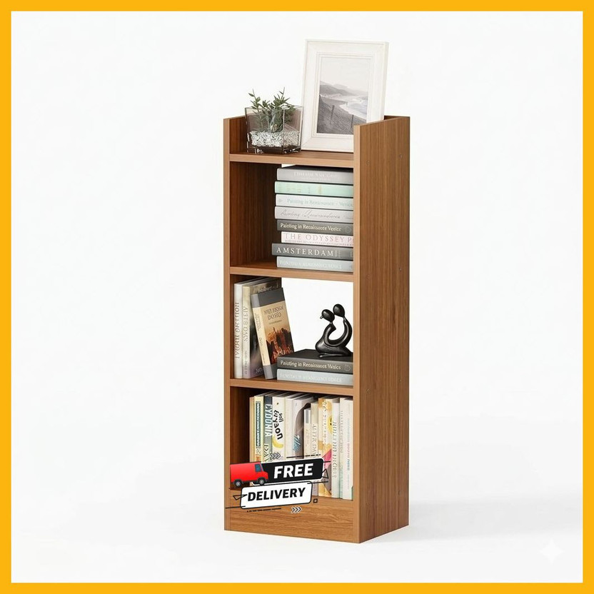 PULVISH ENTERPRISES Engineered Wood Open Book Shelf(Finish Color - Brown, DIY(Do-It-Yourself))