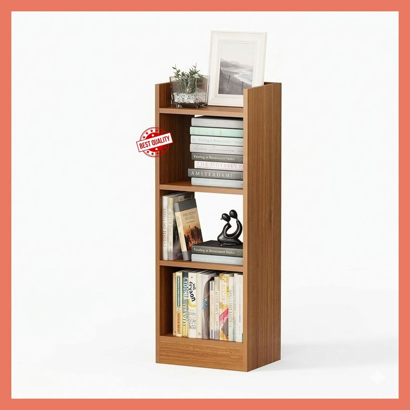 PULVISH ENTERPRISES Engineered Wood Open Book Shelf(Finish Color - Brown, DIY(Do-It-Yourself))