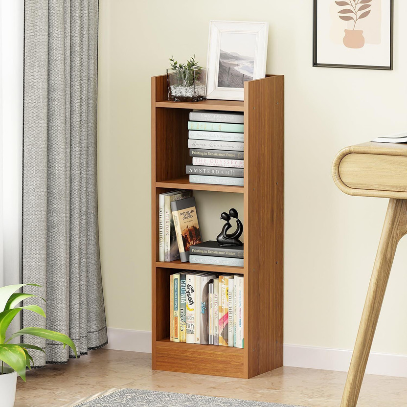 LUKZER 3 Layer Multipurpose Rack Bookcase Organizer Stand (MR-010) Engineered Wood Open Book Shelf(Finish Color - Oak Brown, DIY(Do-It-Yourself))