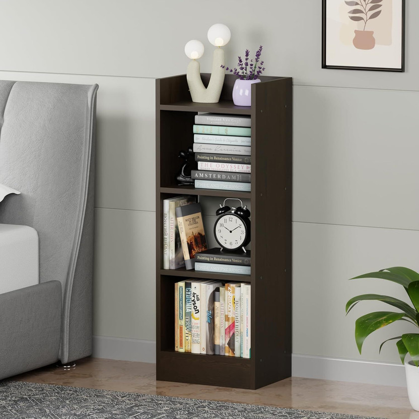 LUKZER 3 Layer Multipurpose Rack Bookcase Organizer Stand (MR-010) Engineered Wood Open Book Shelf(Finish Color - Wenge, DIY(Do-It-Yourself))